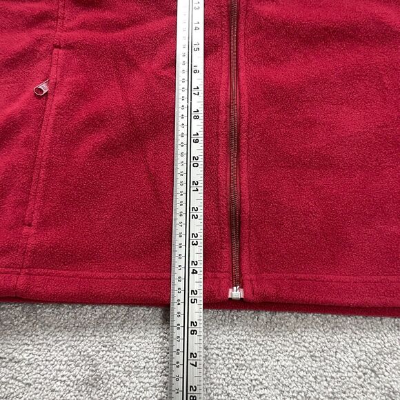Columbia Steens Mountain Fleece Jacket Men Medium Red Full Zip High Neck Outdoor - Picture 10 of 12